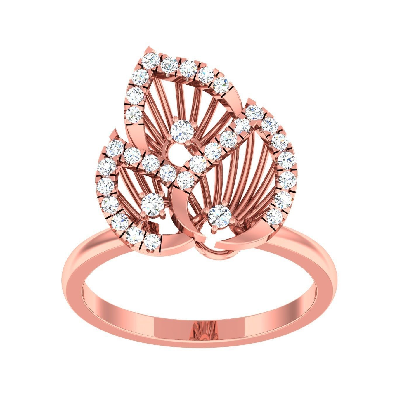 163 High Jewelry Cocktail Rings 3dm stl 1- render details  3D Model Collection_90