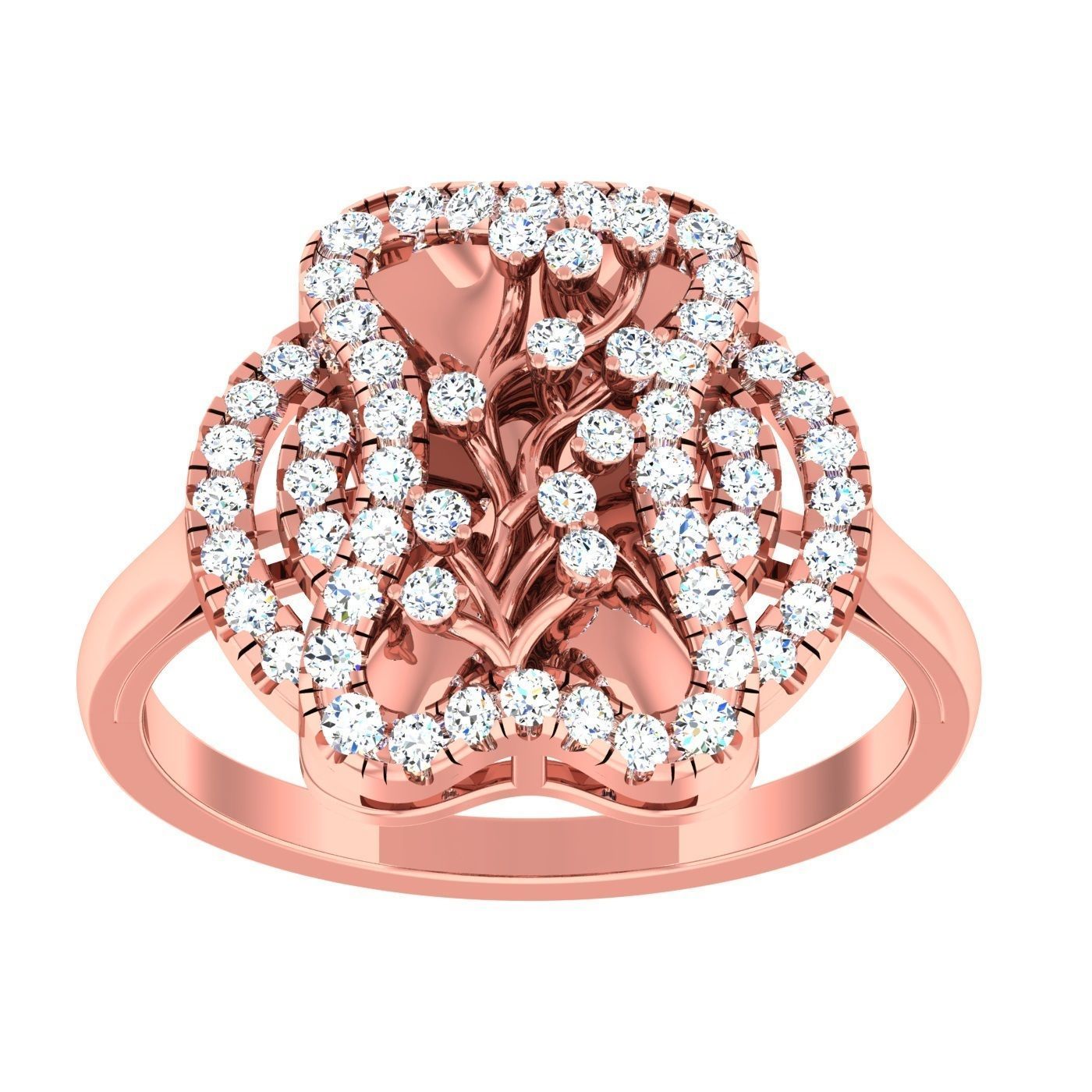 163 High Jewelry Cocktail Rings 3dm stl 1- render details  3D Model Collection_103