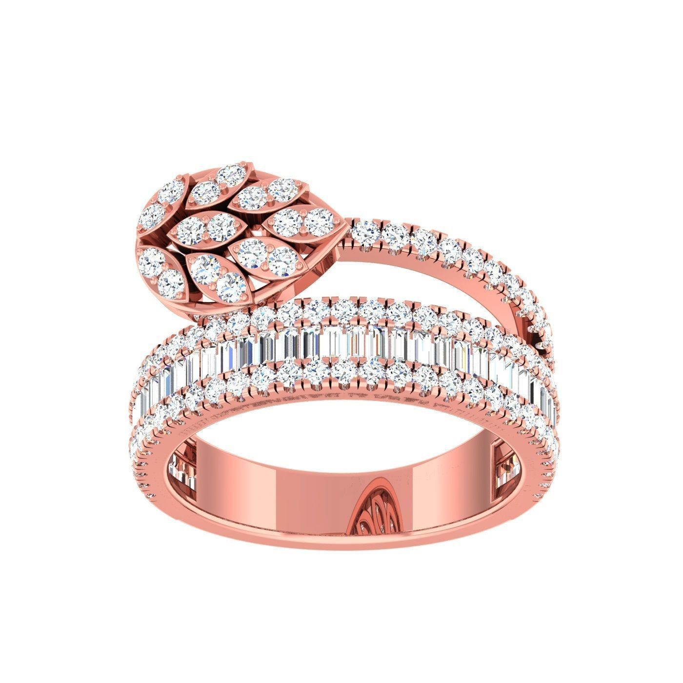 163 High Jewelry Cocktail Rings 3dm stl 1- render details  3D Model Collection_27