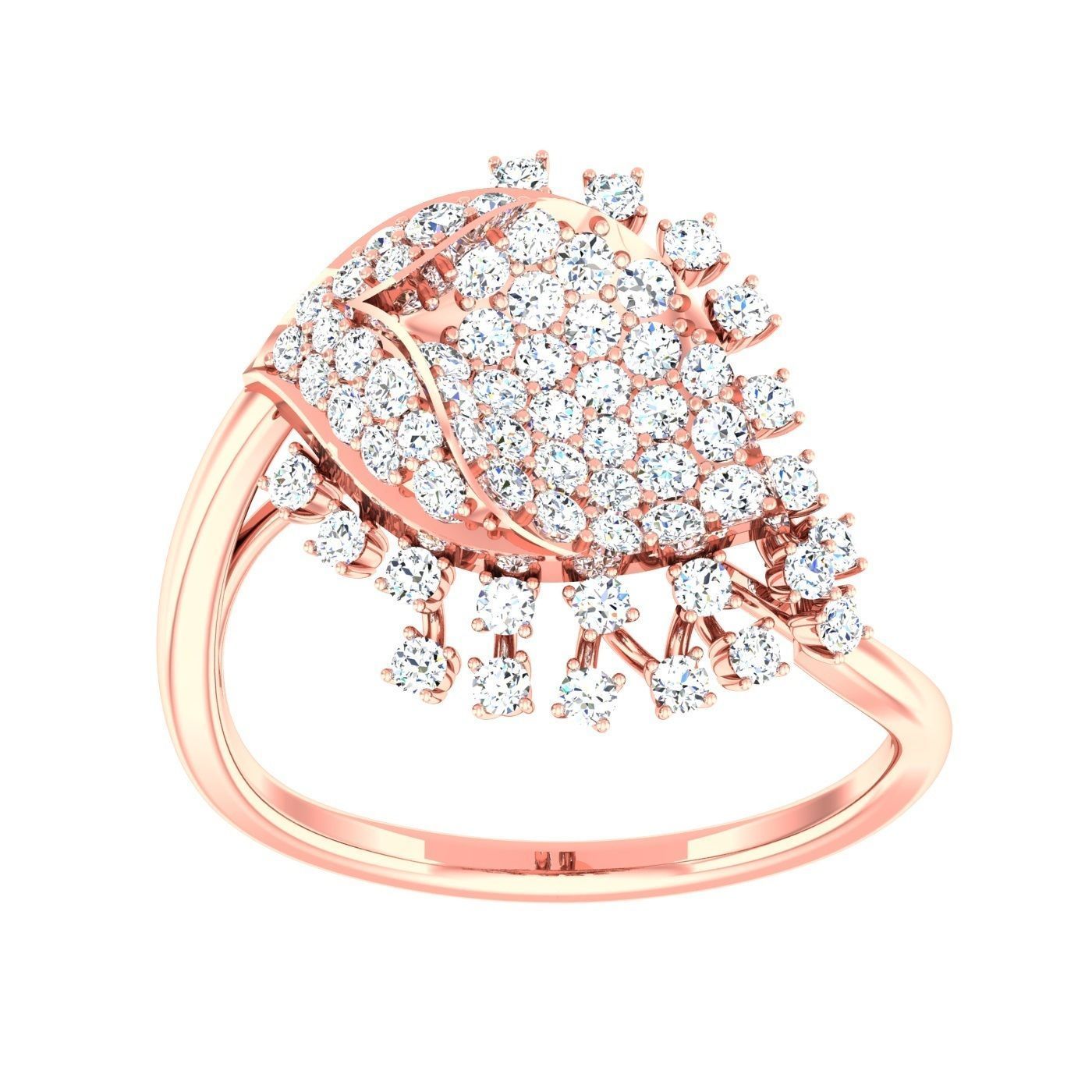 163 High Jewelry Cocktail Rings 3dm stl 1- render details  3D Model Collection_115