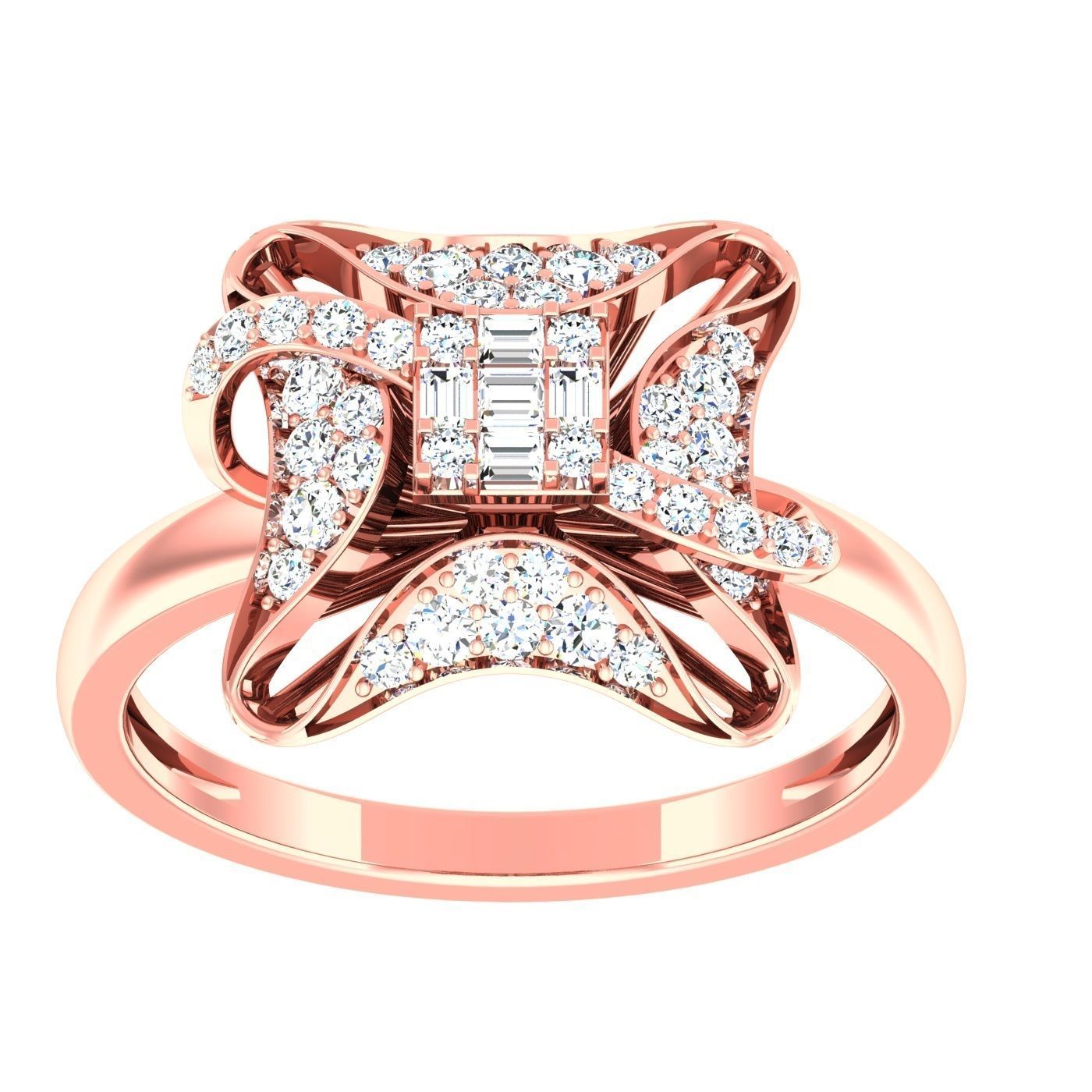 163 High Jewelry Cocktail Rings 3dm stl 1- render details  3D Model Collection_50