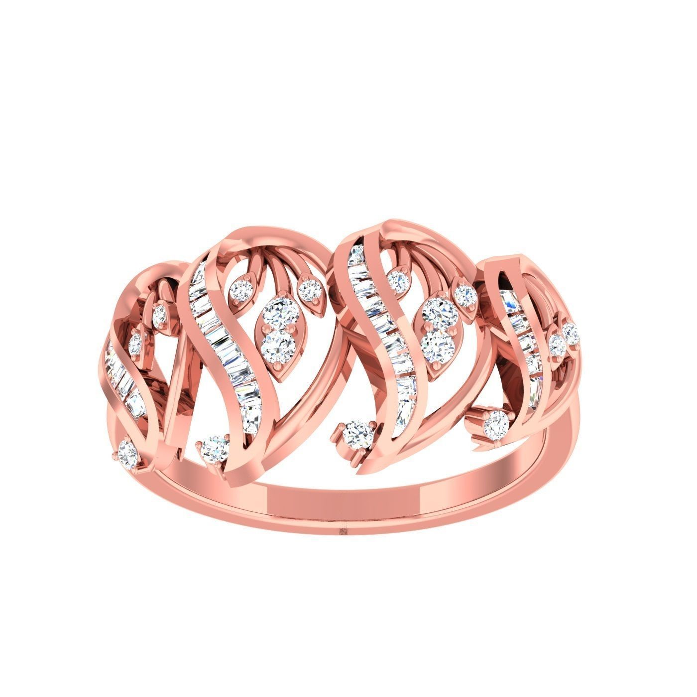 163 High Jewelry Cocktail Rings 3dm stl 1- render details  3D Model Collection_13