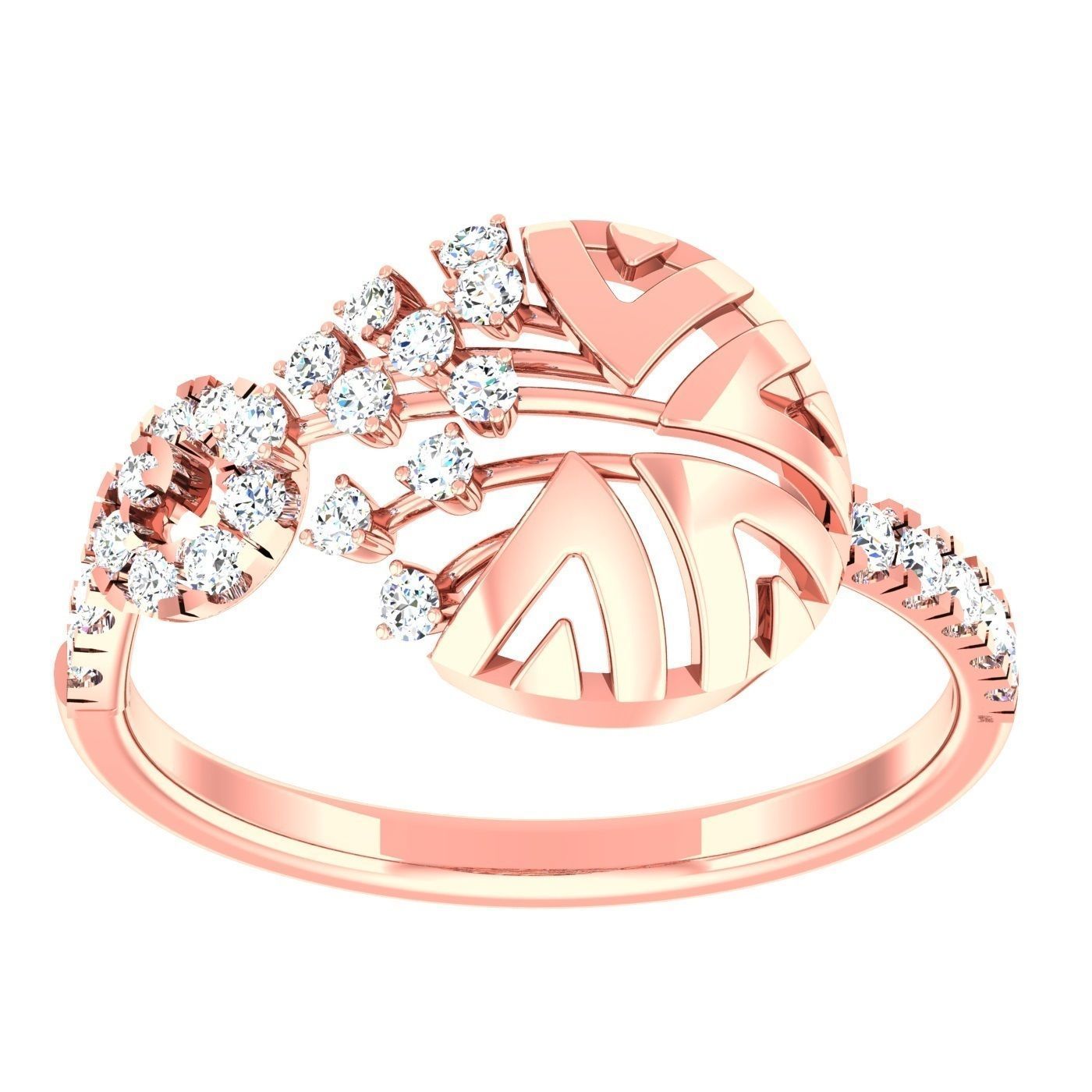 163 High Jewelry Cocktail Rings 3dm stl 1- render details  3D Model Collection_29