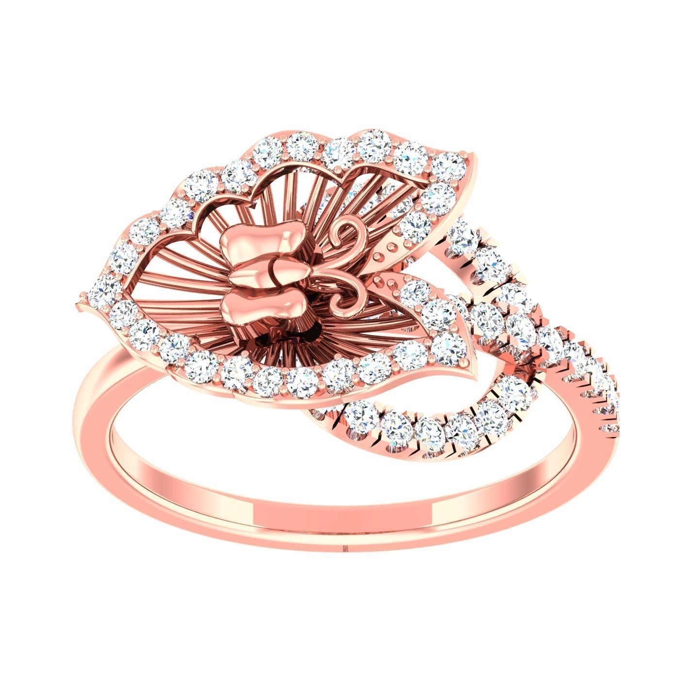 163 High Jewelry Cocktail Rings 3dm stl 1- render details  3D Model Collection_95