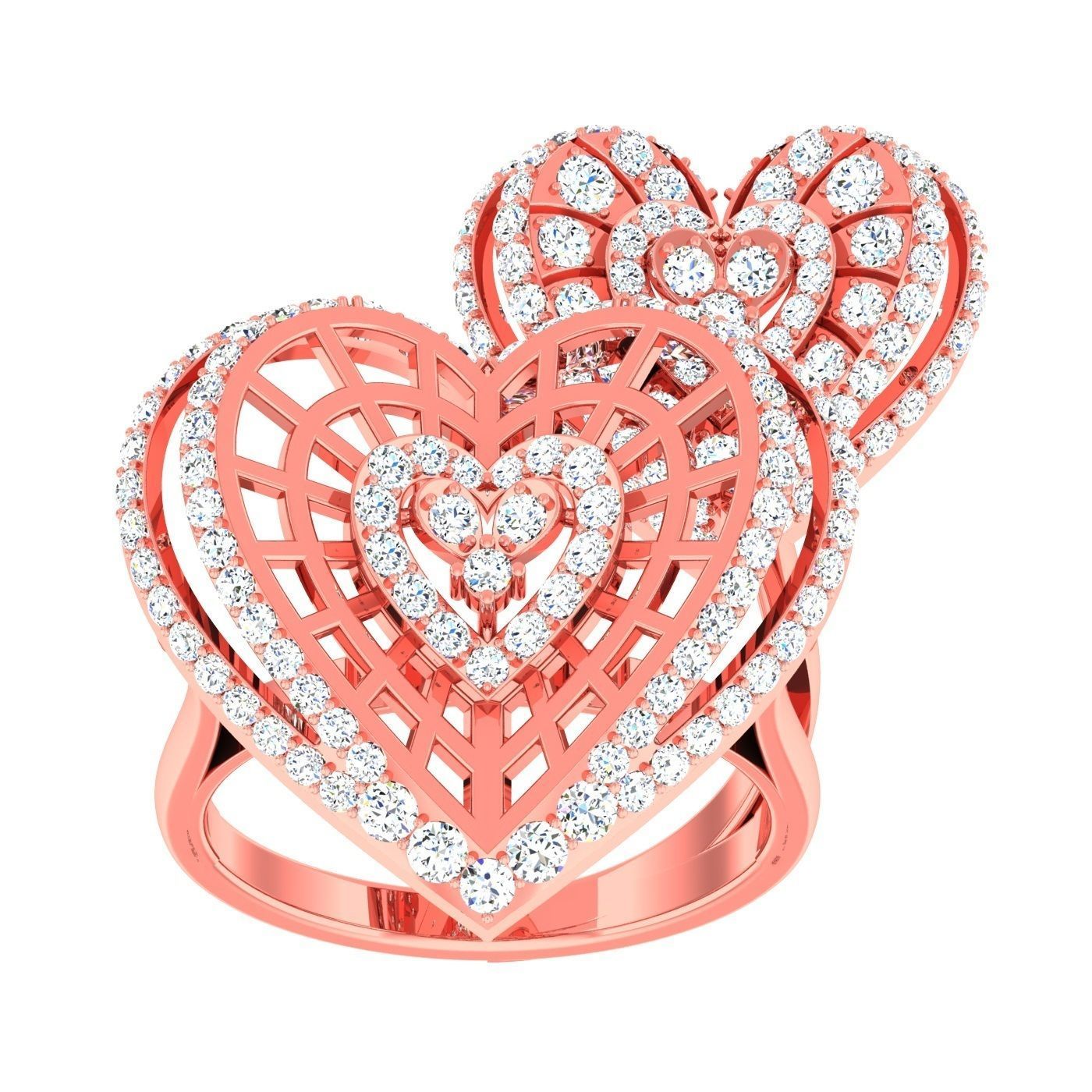 163 High Jewelry Cocktail Rings 3dm stl 1- render details  3D Model Collection_118