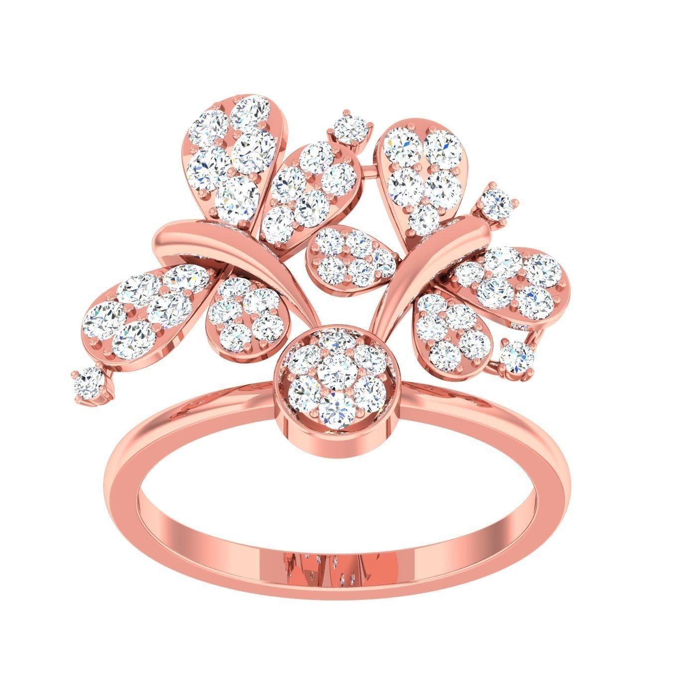 163 High Jewelry Cocktail Rings 3dm stl 1- render details  3D Model Collection_96