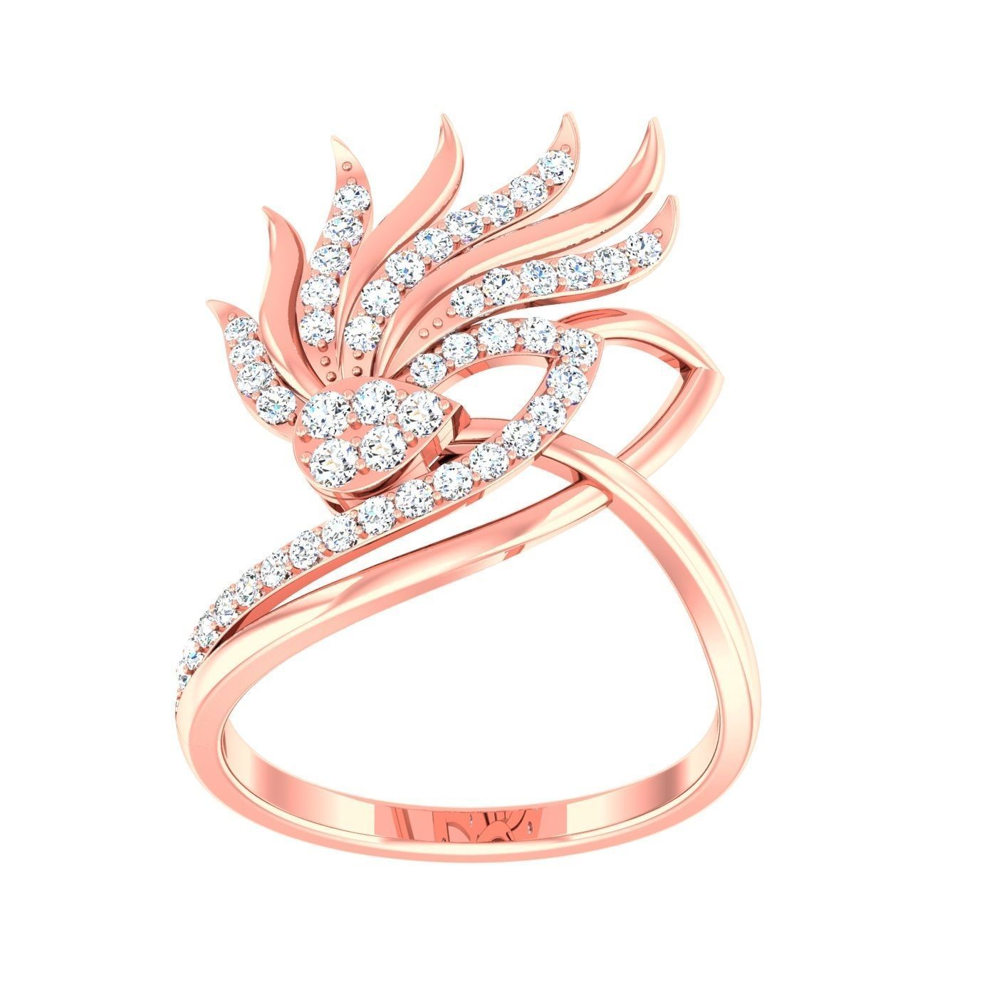 163 High Jewelry Cocktail Rings 3dm stl 1- render details  3D Model Collection_34