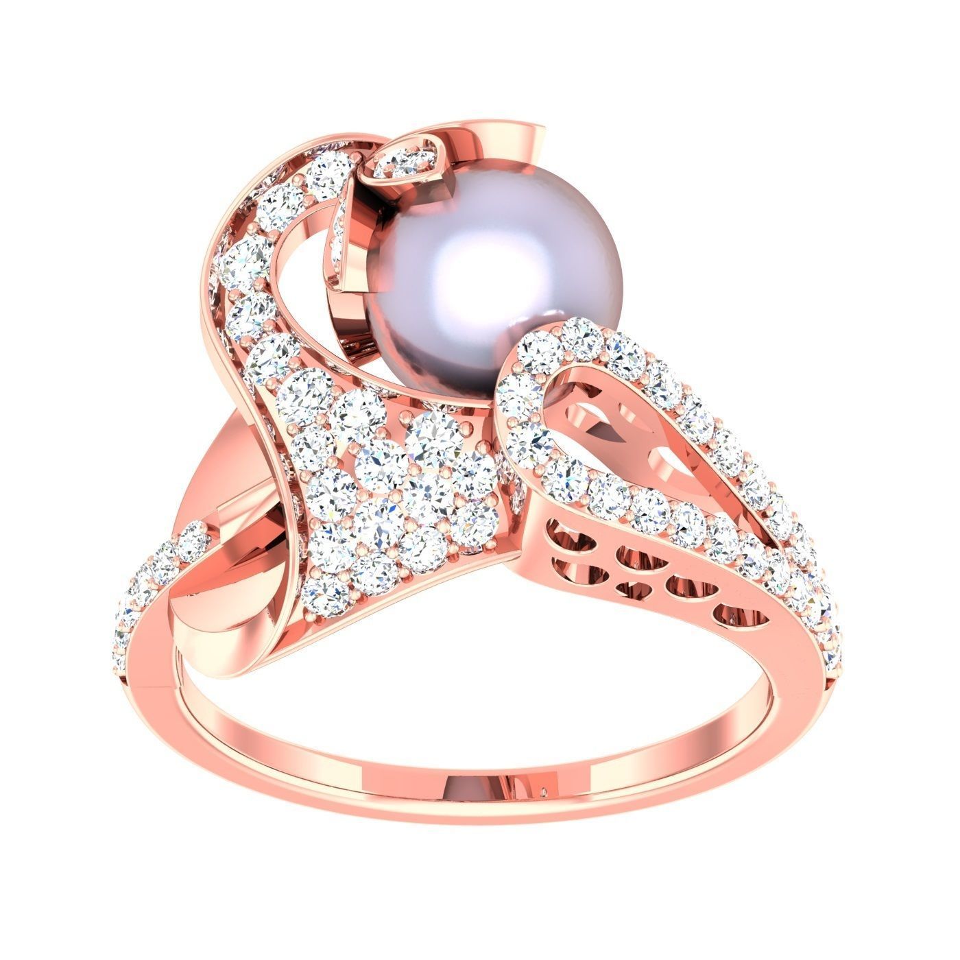 163 High Jewelry Cocktail Rings 3dm stl 1- render details  3D Model Collection_25