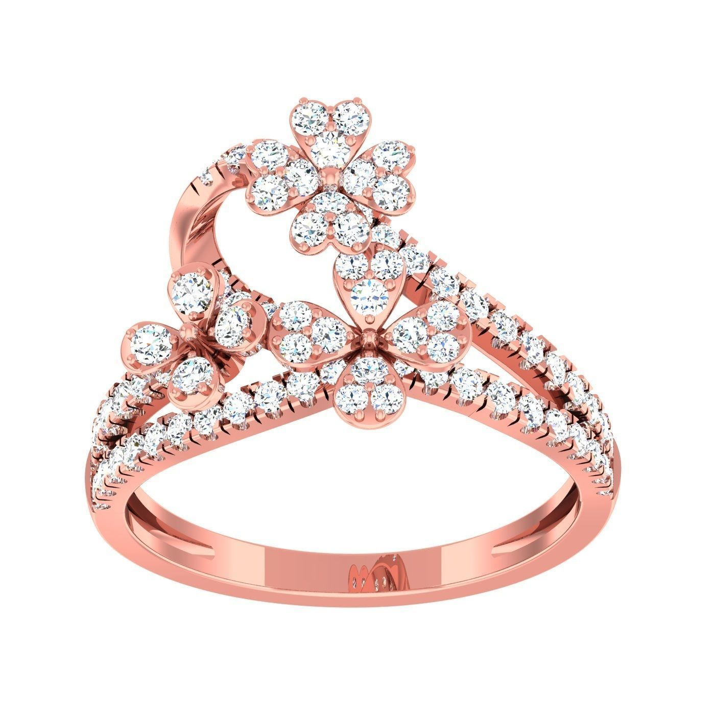 163 High Jewelry Cocktail Rings 3dm stl 1- render details  3D Model Collection_40