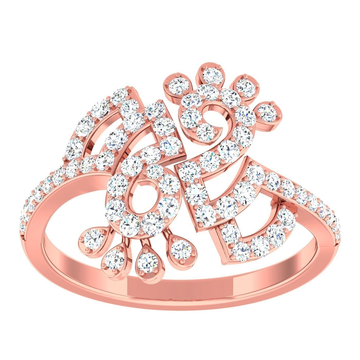 163 High Jewelry Cocktail Rings 3dm stl 1- render details  3D Model Collection_109