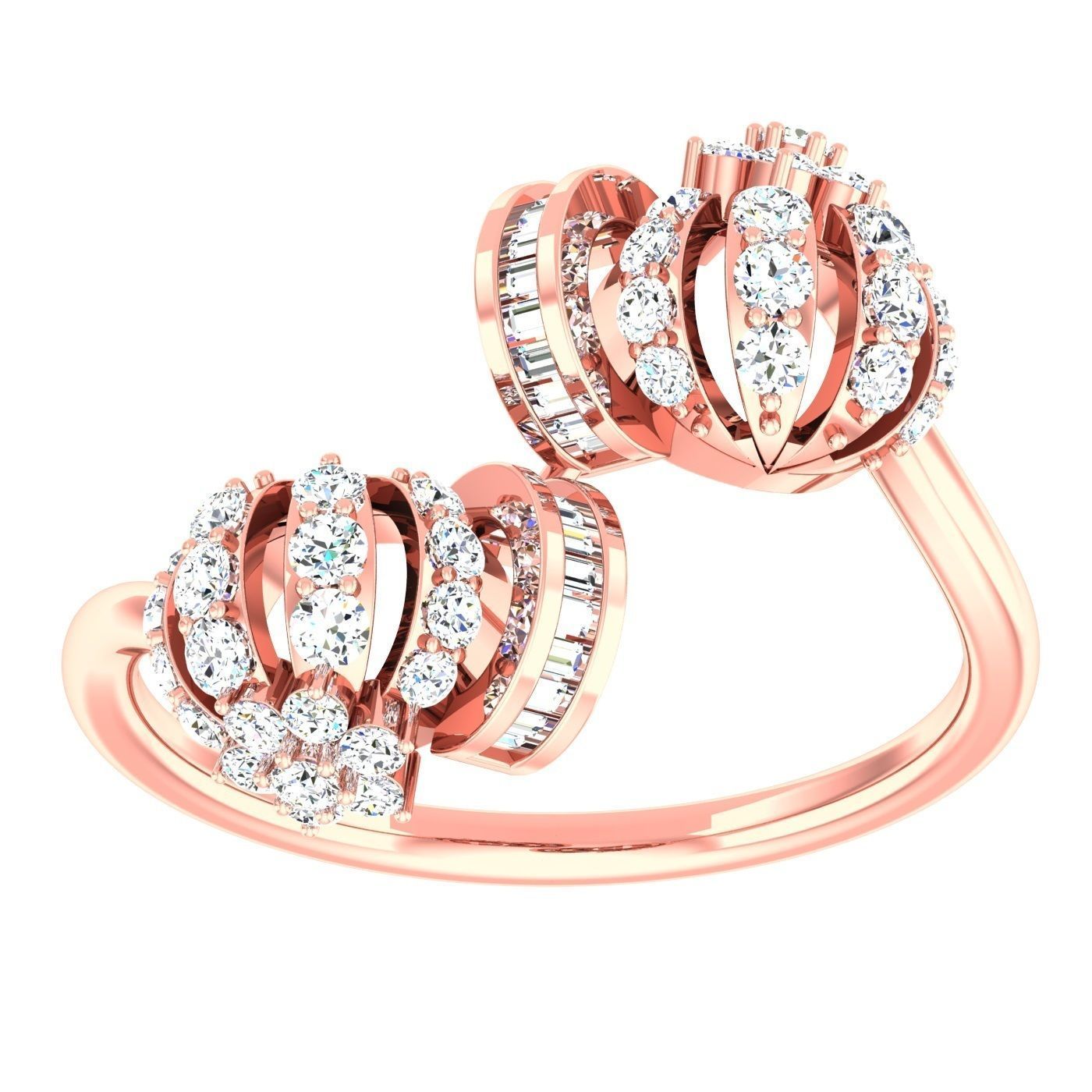 163 High Jewelry Cocktail Rings 3dm stl 1- render details  3D Model Collection_55