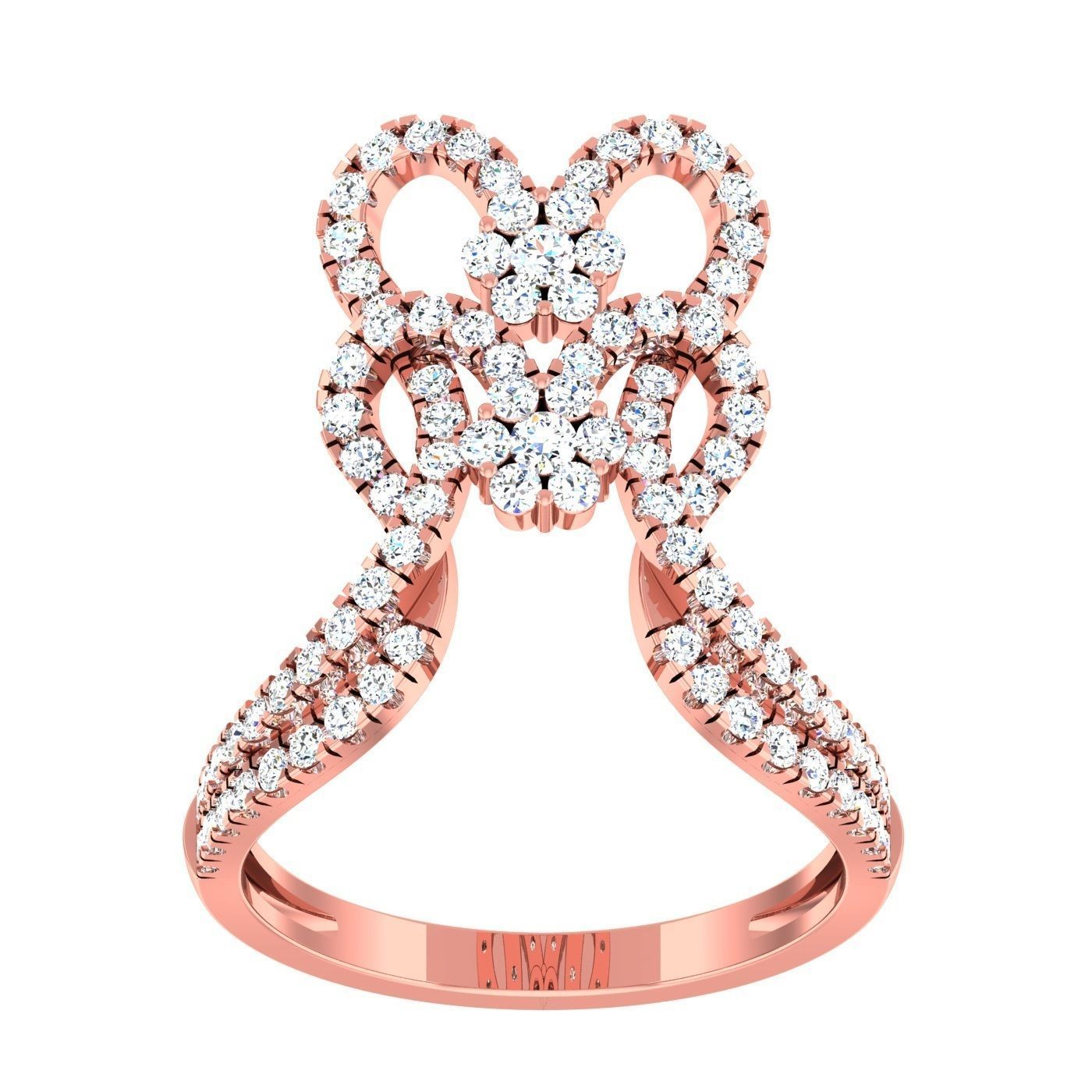 163 High Jewelry Cocktail Rings 3dm stl 1- render details  3D Model Collection_46