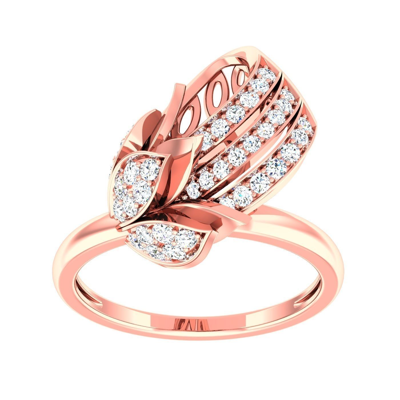 163 High Jewelry Cocktail Rings 3dm stl 1- render details  3D Model Collection_24