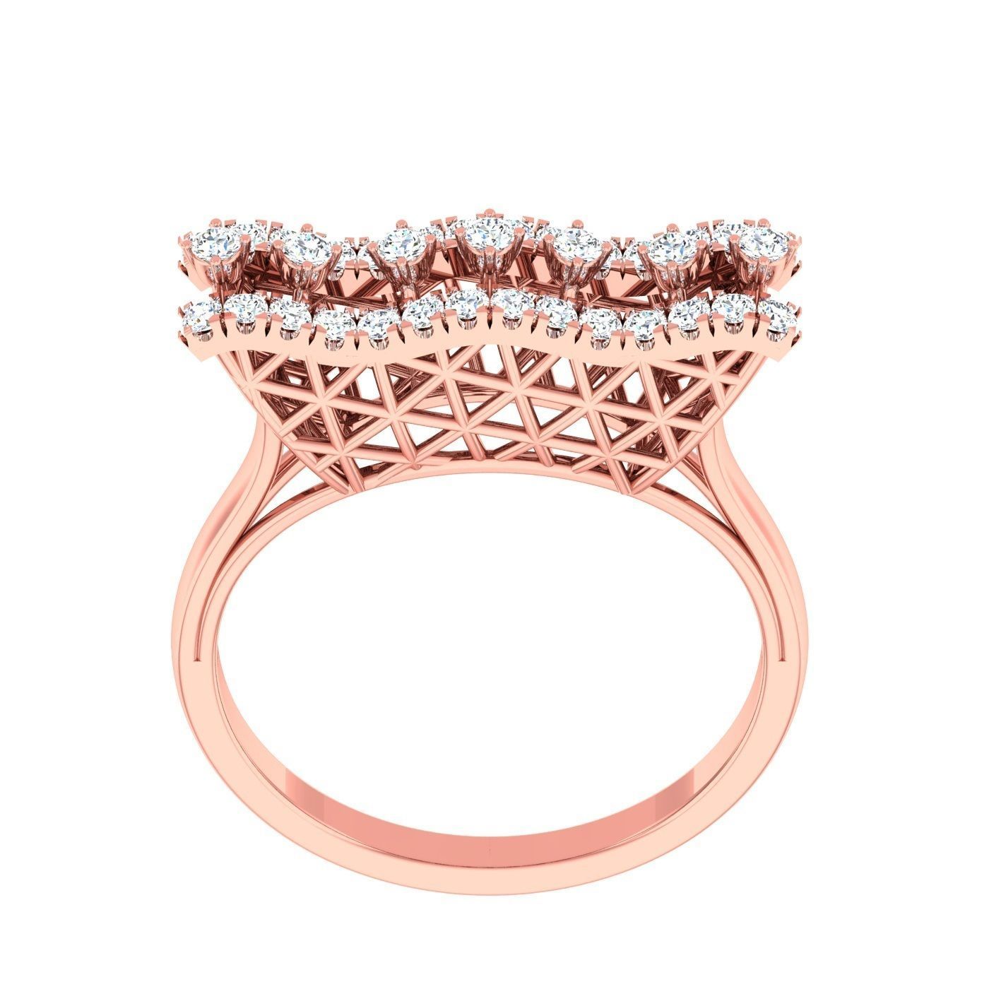 163 High Jewelry Cocktail Rings 3dm stl 1- render details  3D Model Collection_85