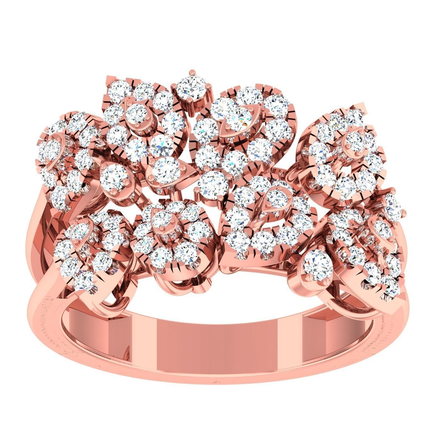 163 High Jewelry Cocktail Rings 3dm stl 1- render details  3D Model Collection_120