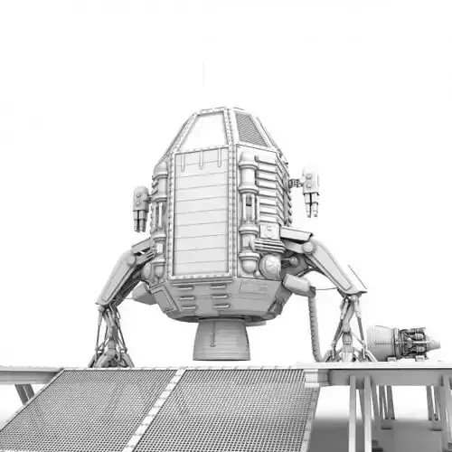 Capsule landing pod 3D model