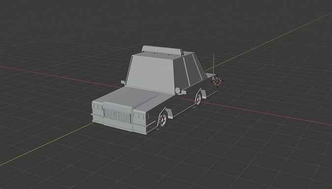 Low Poly Police car  Low-poly 3D model