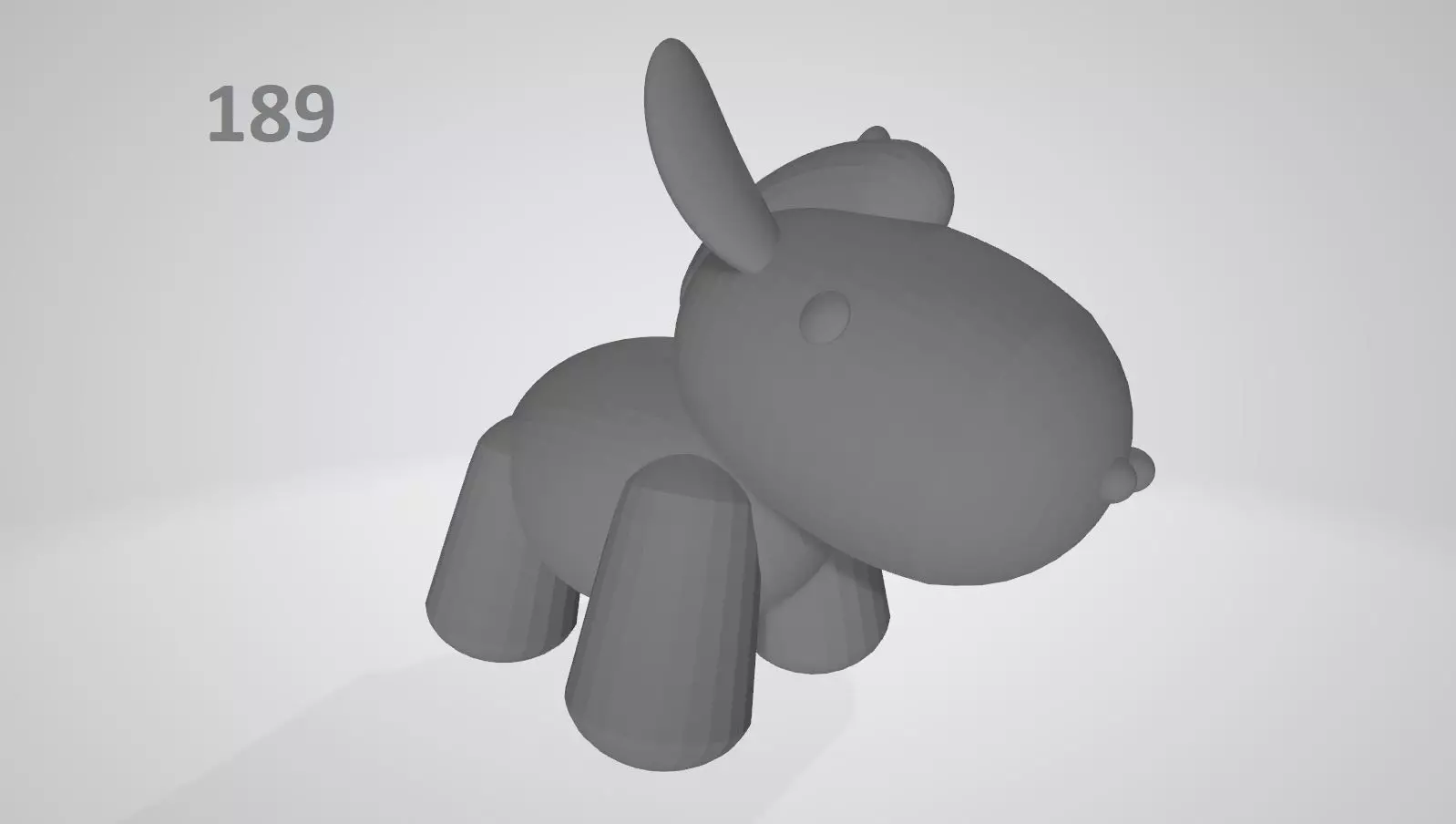 P189-donkey toy animal 3D model_0