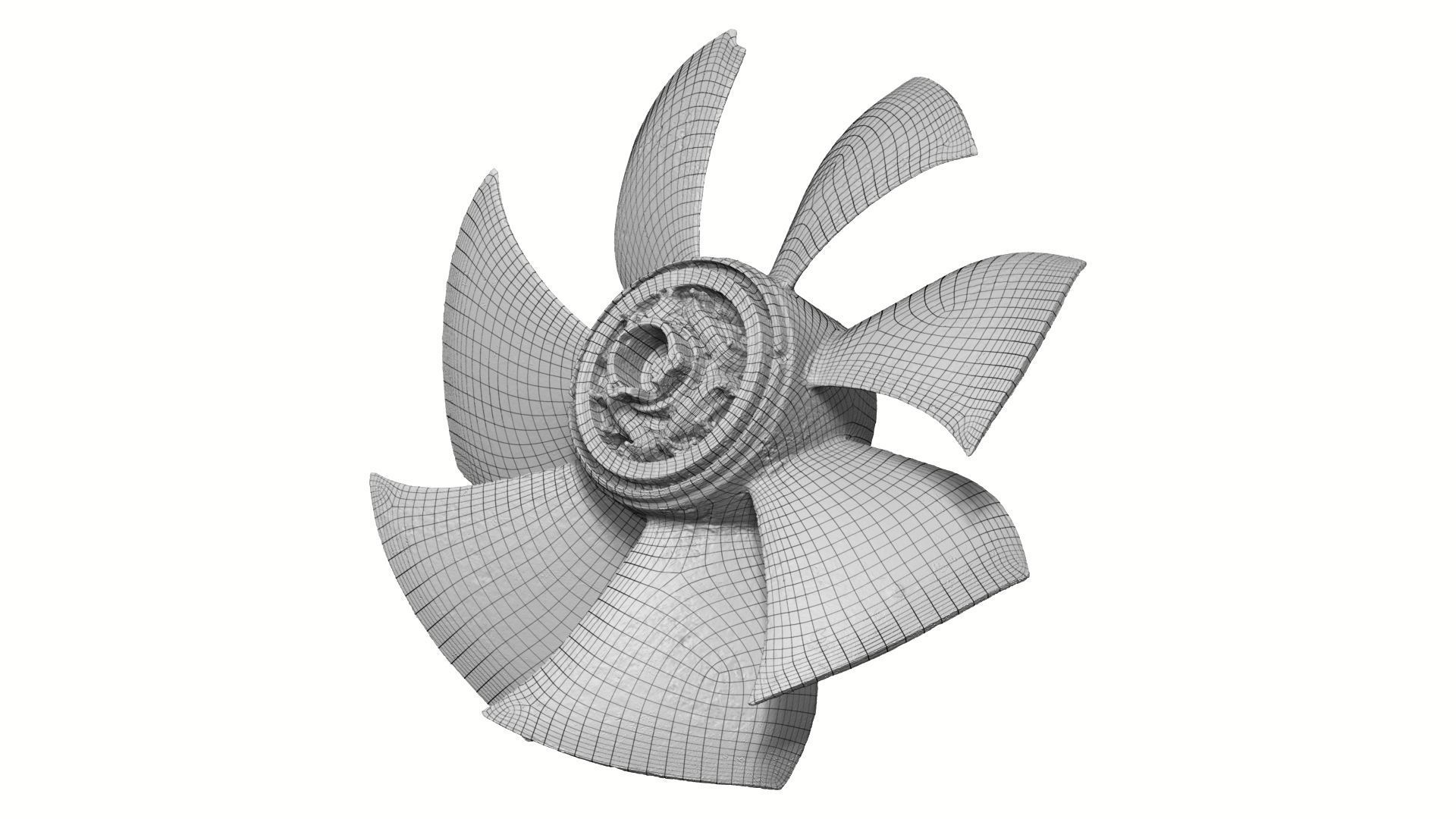 Exhaust Fan Part Raw Scanned 3D model_8