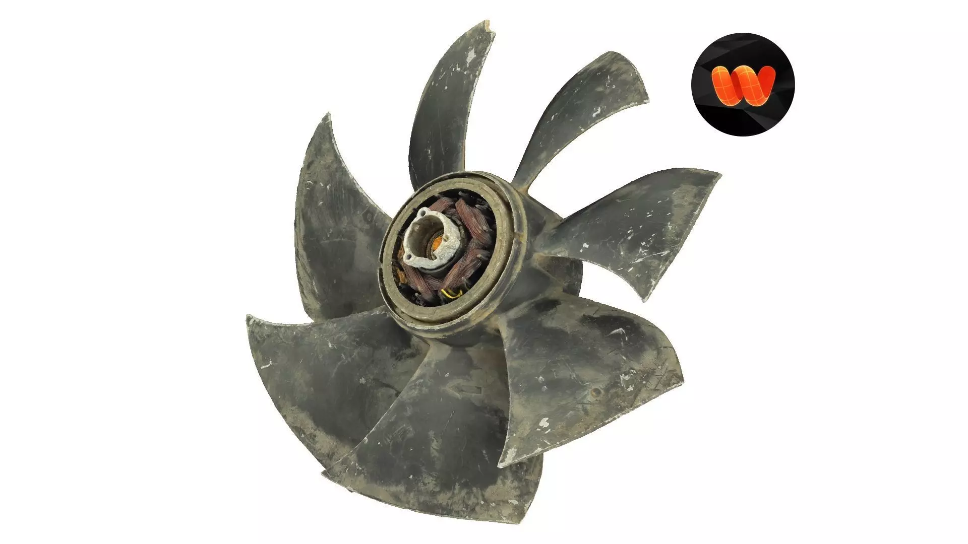 Exhaust Fan Part Raw Scanned 3D model_0