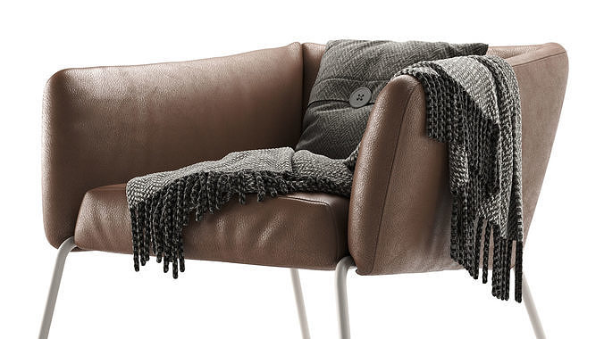 Nikos Low Armchair 3D model 2