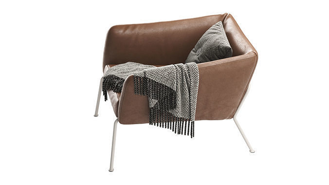 Nikos Low Armchair 3D model 5