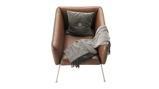 Nikos Low Armchair 3D model 6