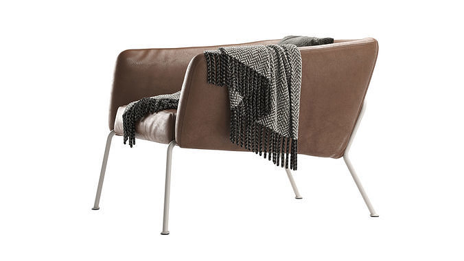 Nikos Low Armchair 3D model 4