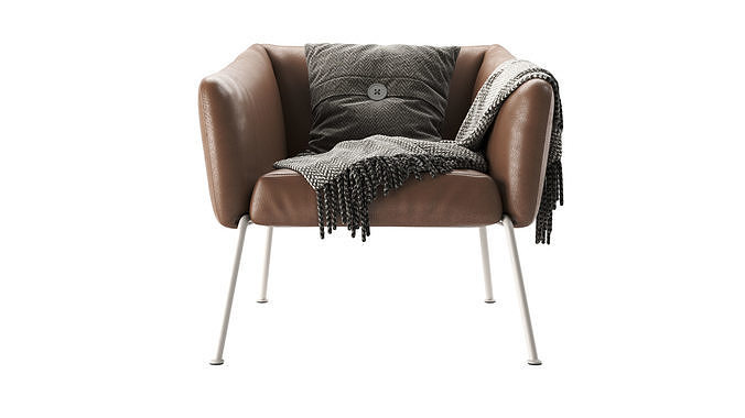 Nikos Low Armchair 3D model 3