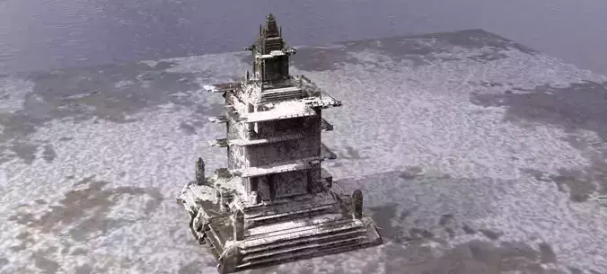 Sci-Fi Tower Cold Winter 3D model