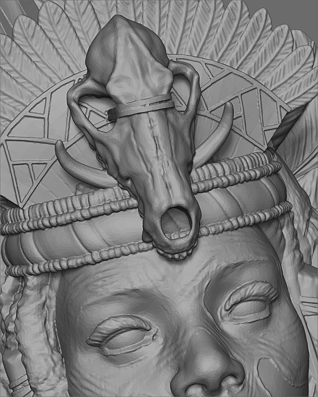 Witch Doctor Bust 3D print model_13