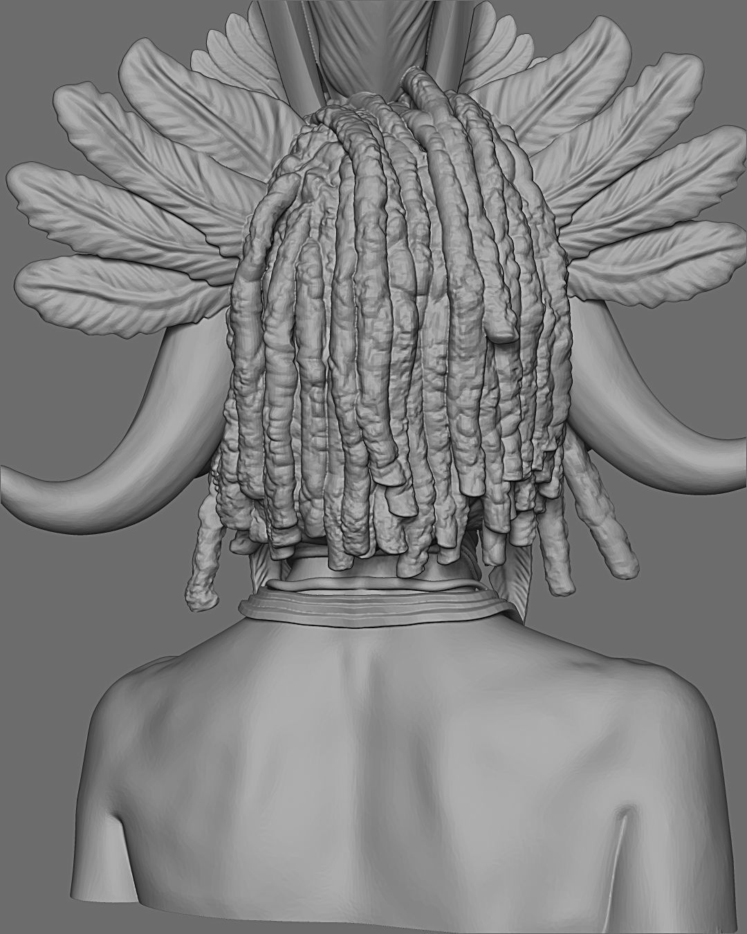 Witch Doctor Bust 3D print model_9