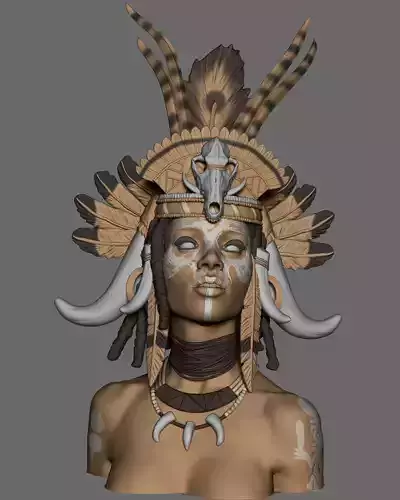 Witch Doctor Bust