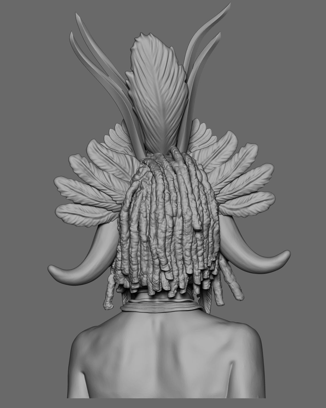 Witch Doctor Bust 3D print model_19