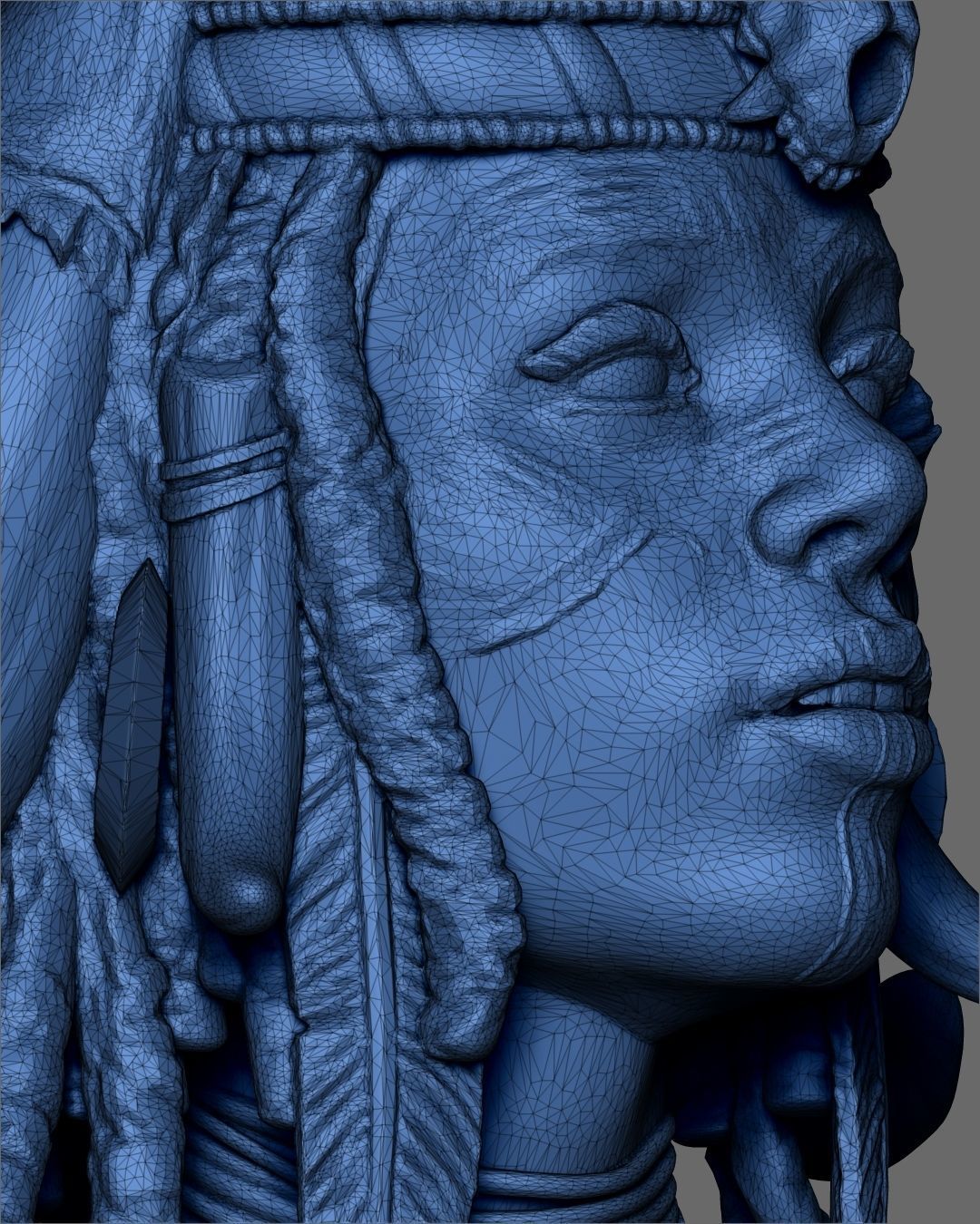 Witch Doctor Bust 3D print model_5