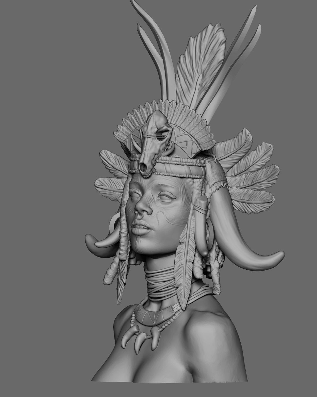 Witch Doctor Bust 3D print model_17