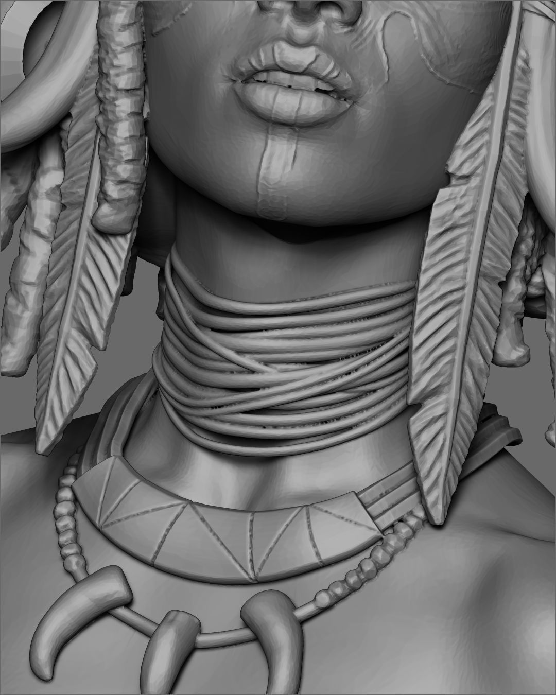 Witch Doctor Bust 3D print model_3