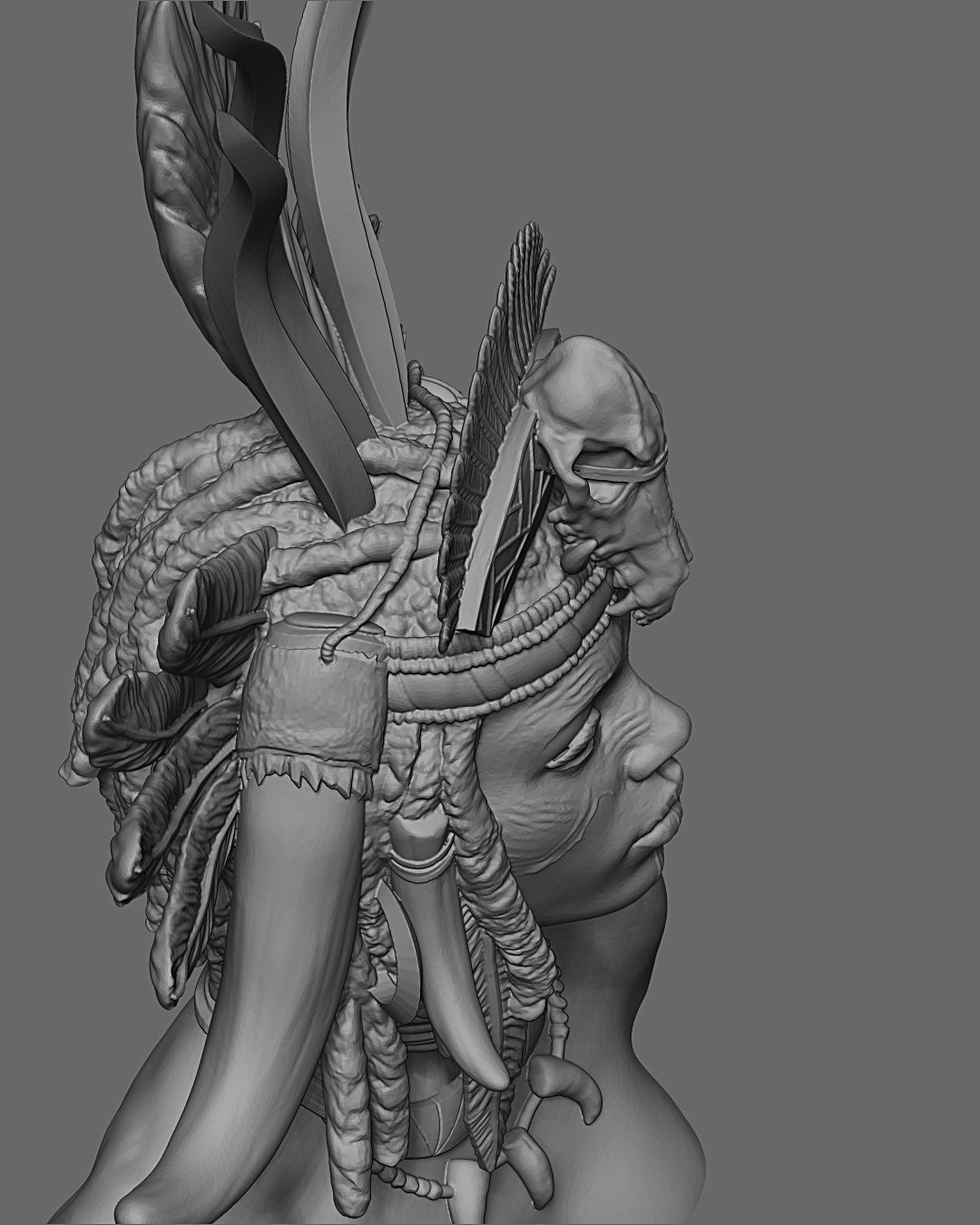 Witch Doctor Bust 3D print model_12