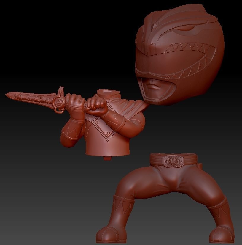 GREEN RANGER CHIBI 3D print model_2