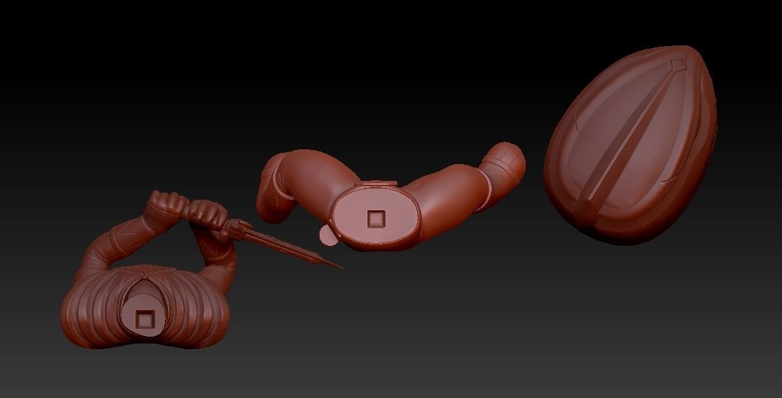 GREEN RANGER CHIBI 3D print model_4