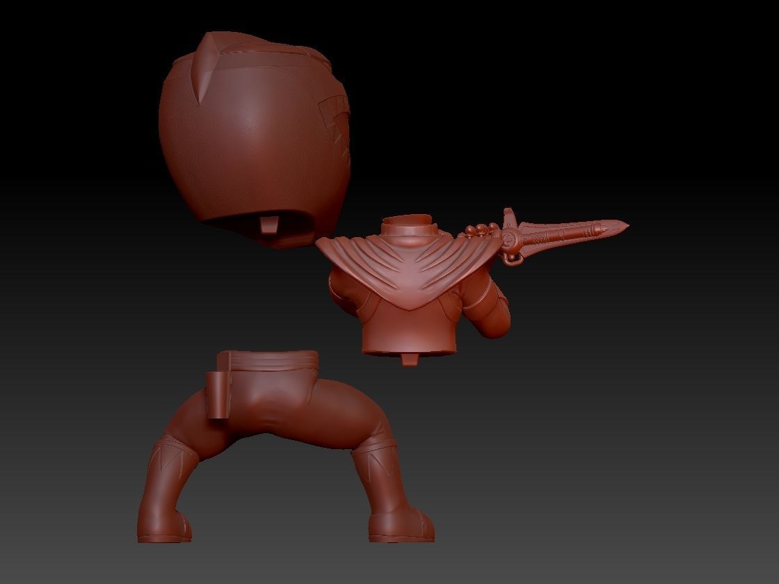 GREEN RANGER CHIBI 3D print model_3