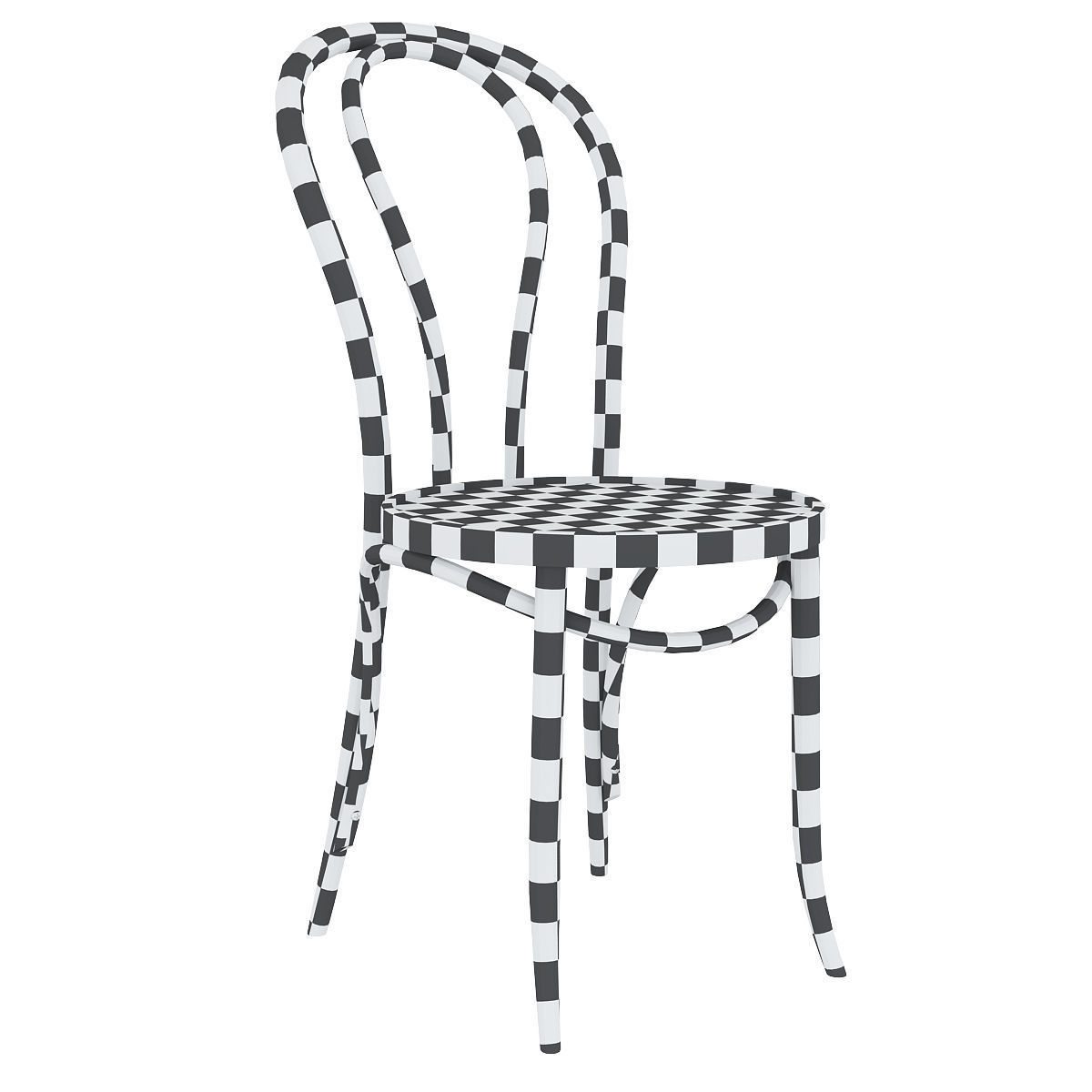 Michael Thonet rating chair 3d model Low-poly 3D model_3
