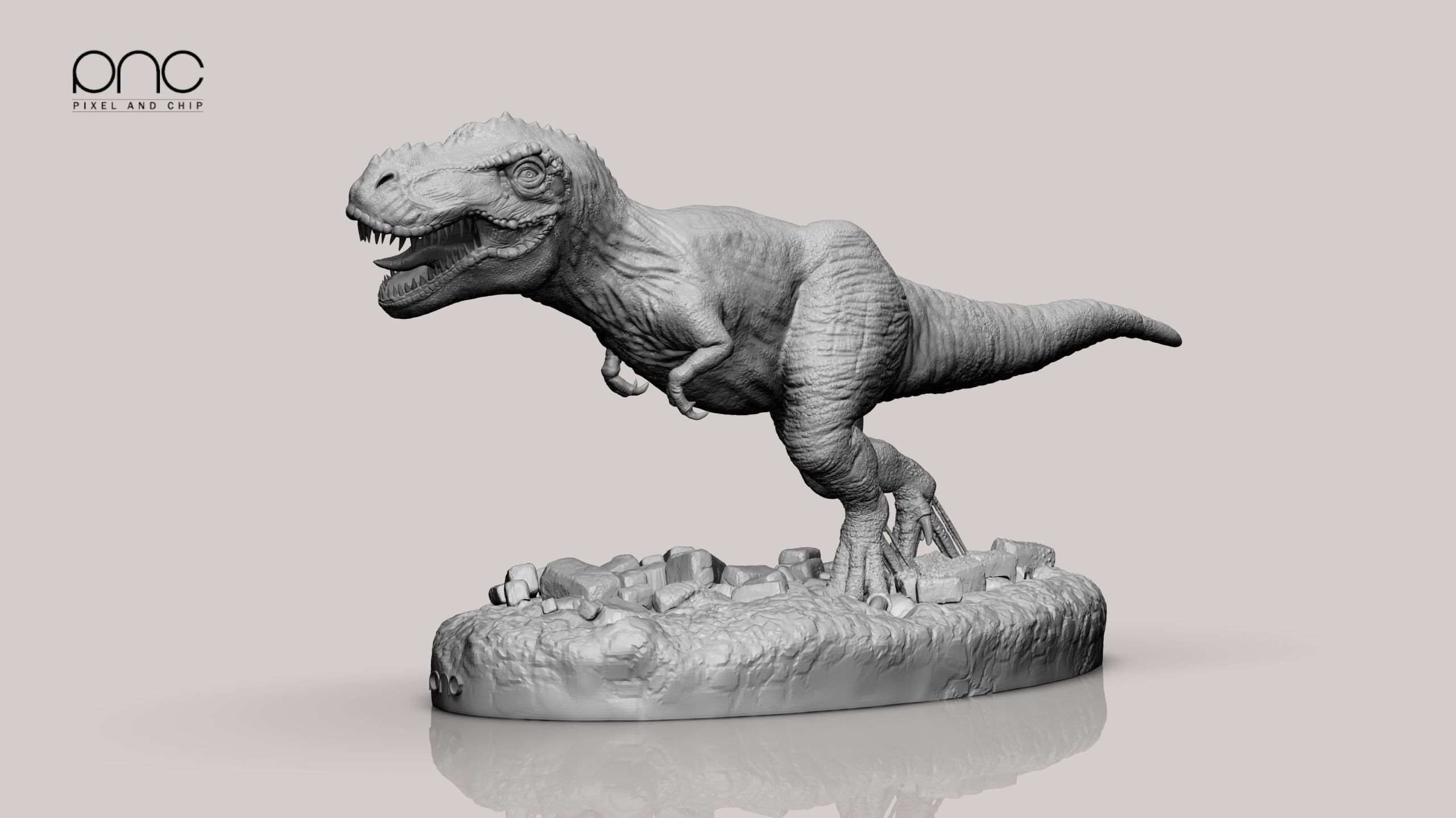 T-Rex stl 3mf 3D print ready dinosaurs model 3D print model_4