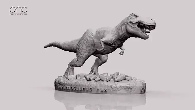 T-Rex stl 3mf 3D print ready dinosaurs model 3D print model