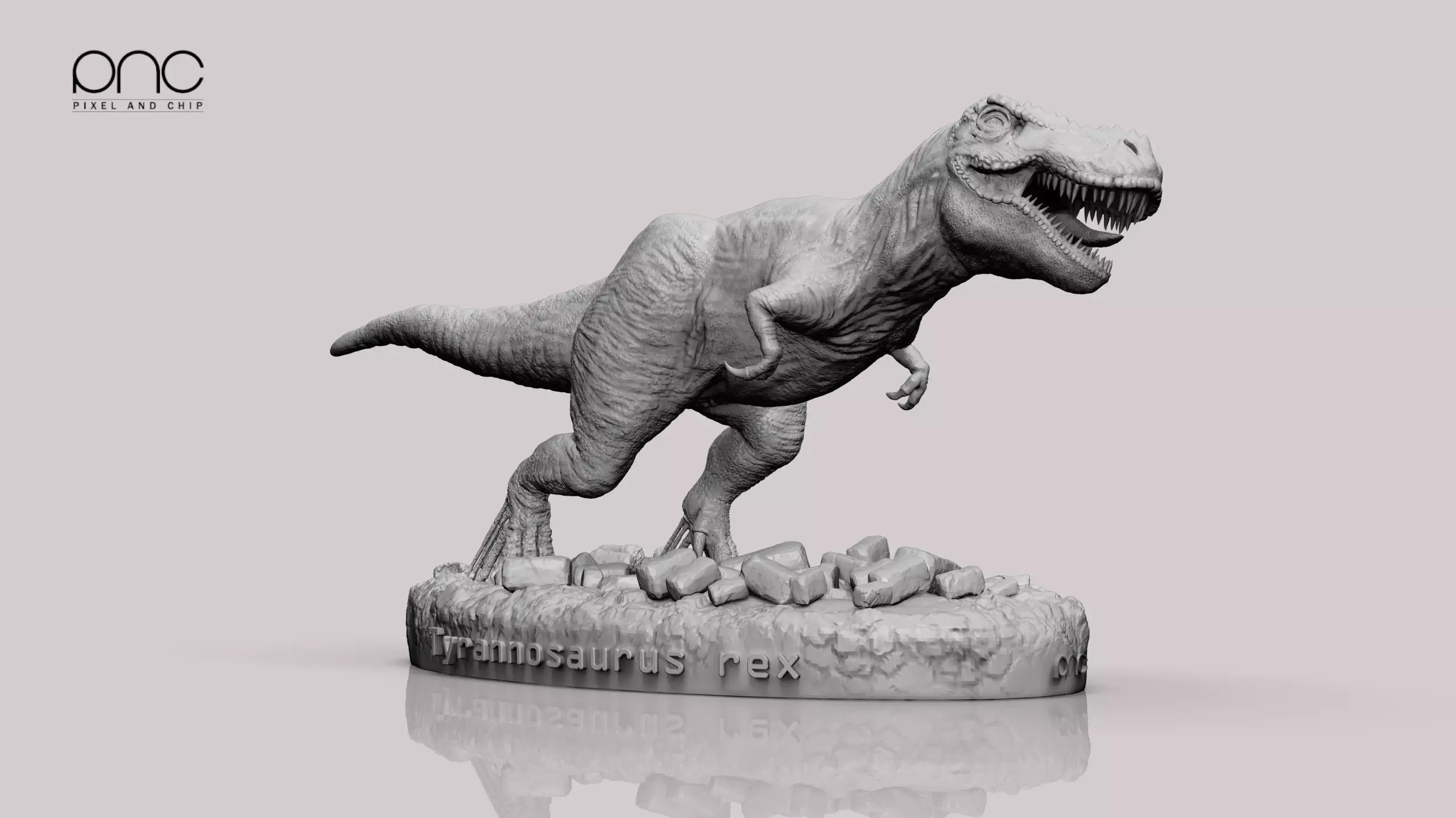 T-Rex stl 3mf 3D print ready dinosaurs model 3D print model_0
