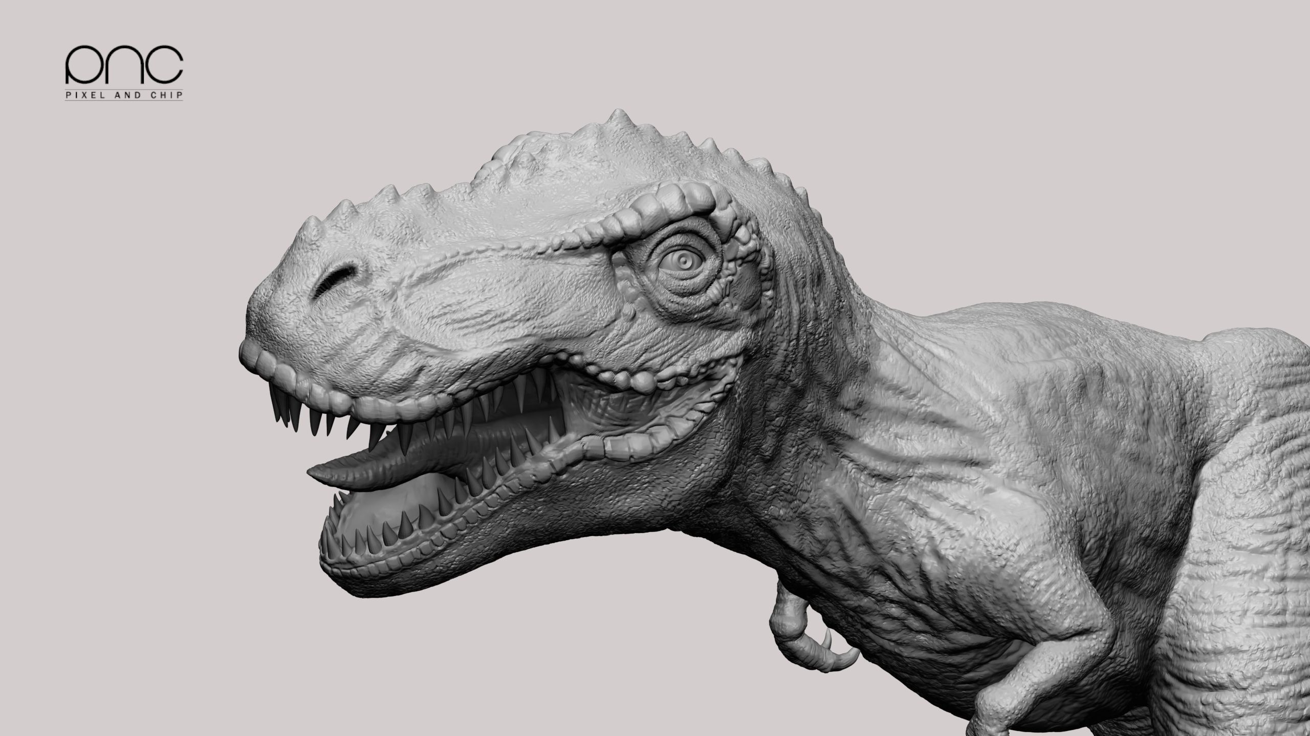T-Rex stl 3mf 3D print ready dinosaurs model 3D print model_6