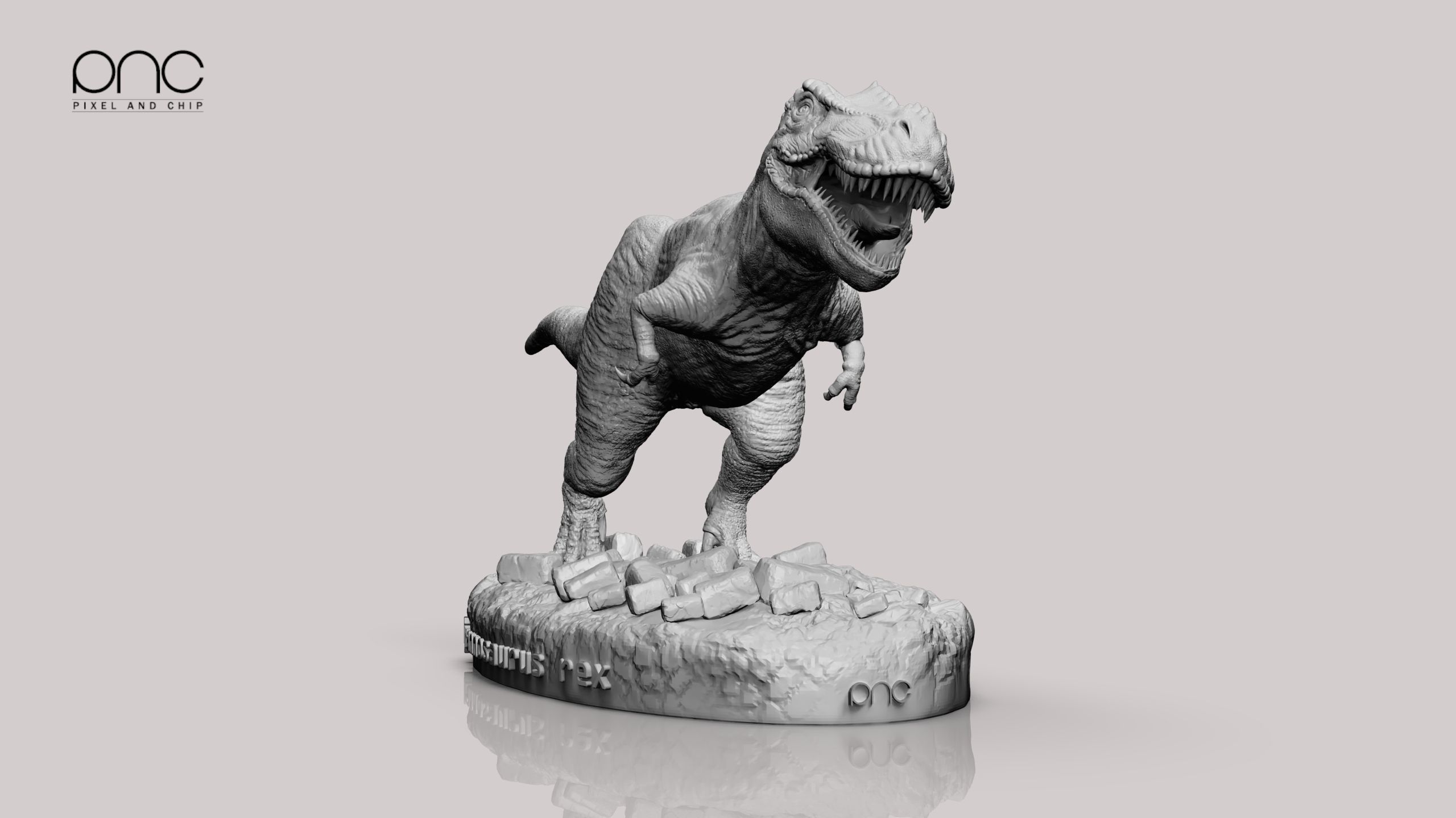 T-Rex stl 3mf 3D print ready dinosaurs model 3D print model_5
