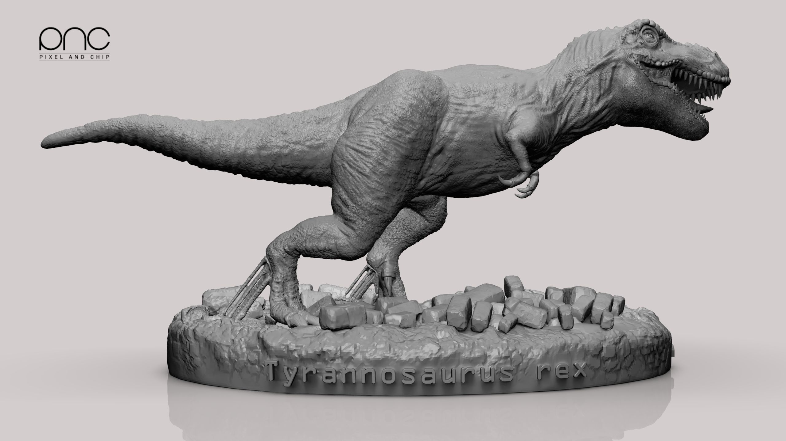 T-Rex stl 3mf 3D print ready dinosaurs model 3D print model_3