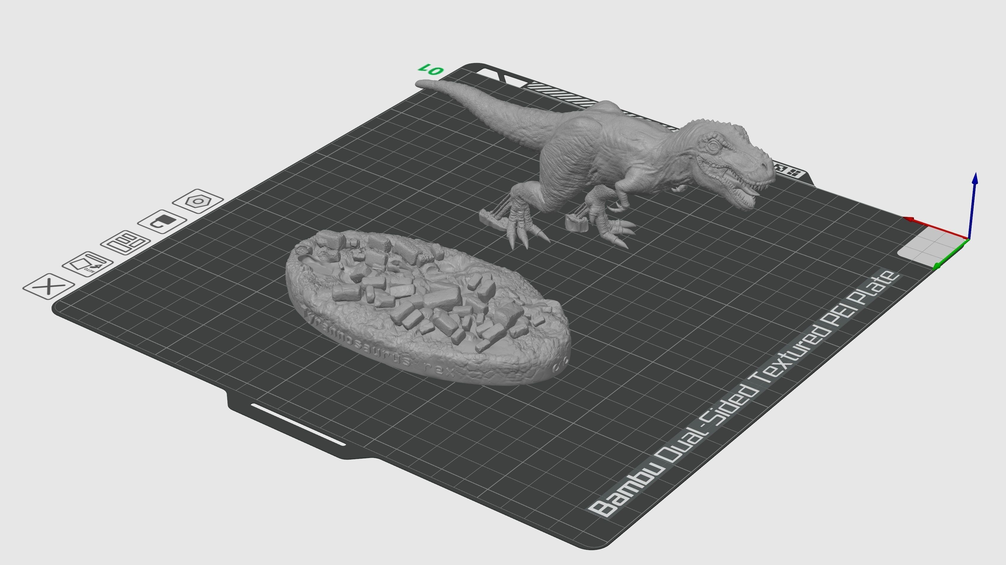 T-Rex stl 3mf 3D print ready dinosaurs model 3D print model_2