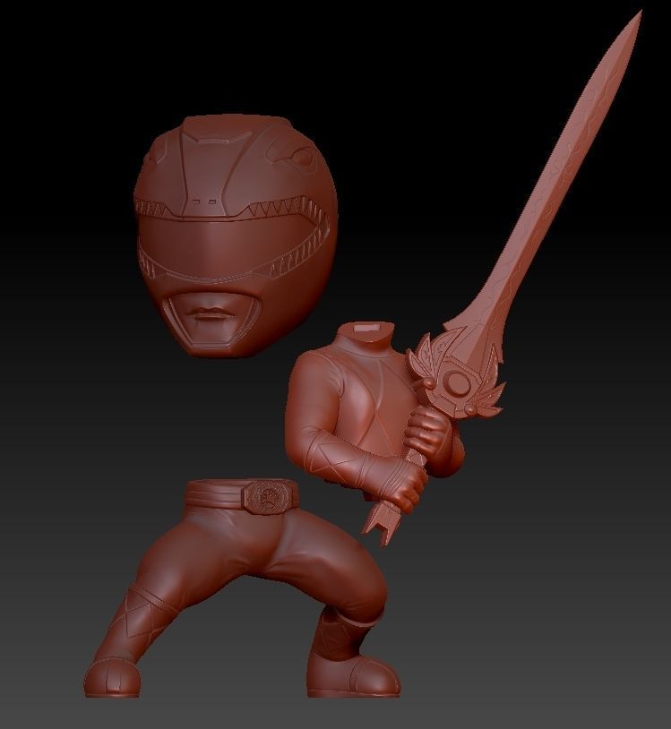 RED RANGER CHIBI 3D print model_2
